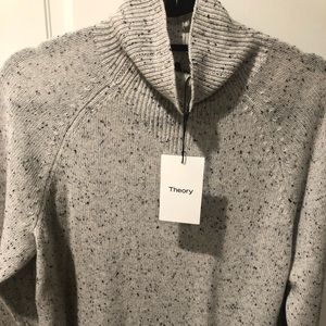 NEW theory mock neck cashmere